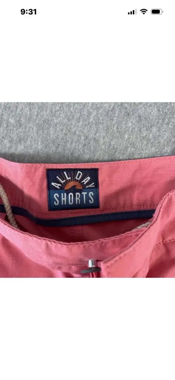 Faherty All Day Shorts Sunset Pink Size 38
